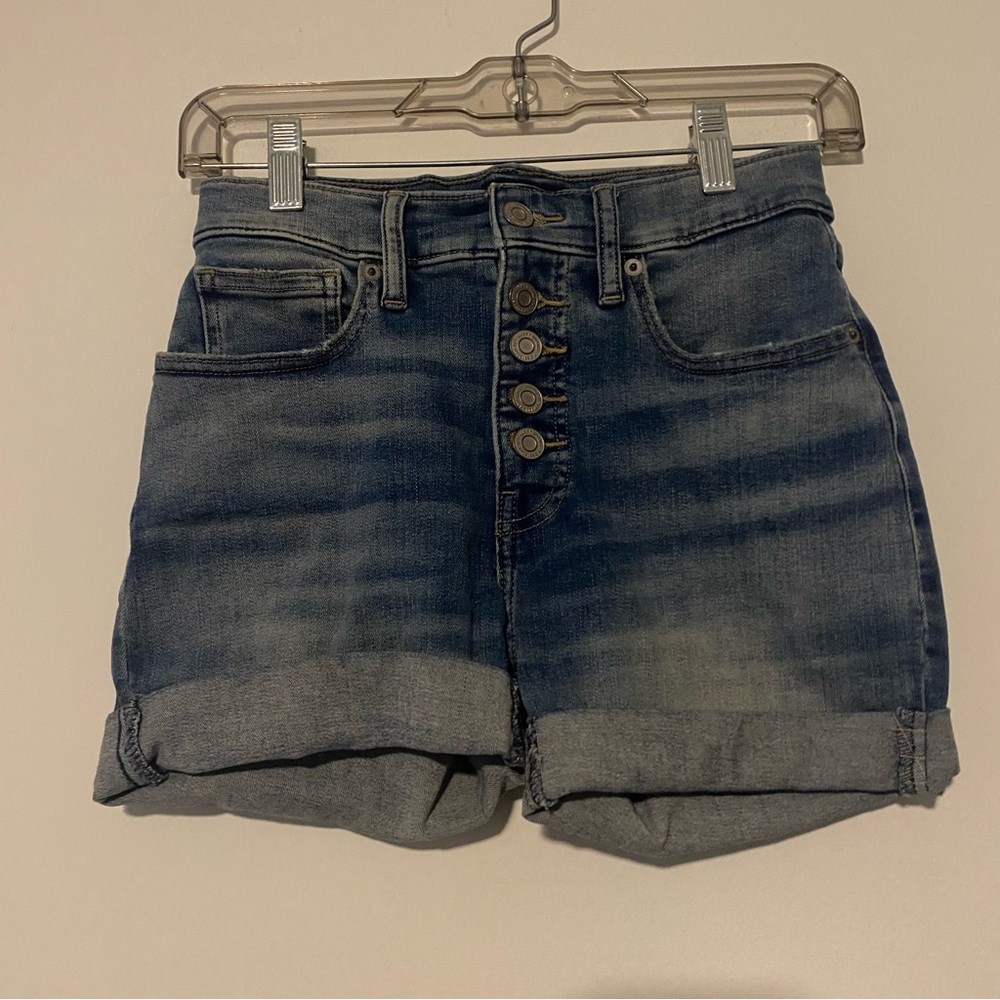 Lucky Brand Blue Jean Shorts High-Waisted Vintage Style